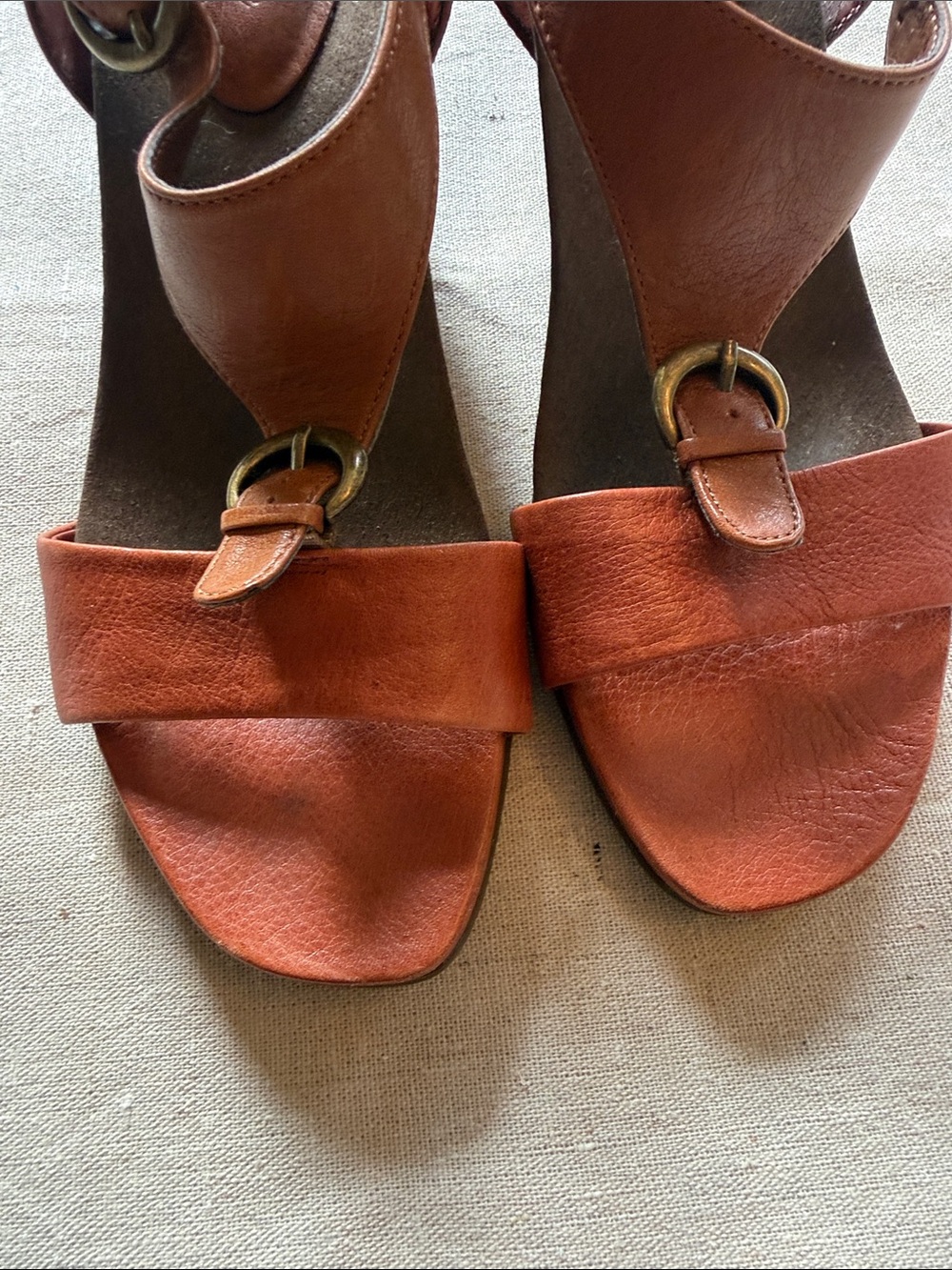 Aetrex Essence Tanya T-Strap Orthotic Sandals Ginger/Wheat EJ402 Womens Size 7 - Picture 9 of 12